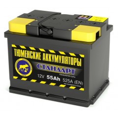 Аккумулятор 6СТ-55 L (525А) п/п СТАНДАРТ Ca/Ca (+;-)
