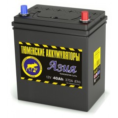 Аккумулятор АЗИЯ 6СТ-40 LR (370А) о/п Ca/Ca (-;+)